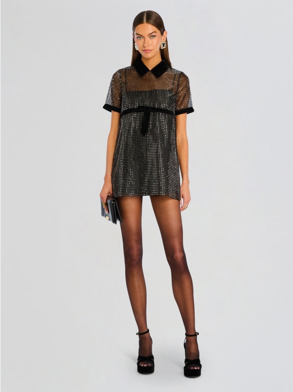 Retrofete meryl embellished dress NWT
